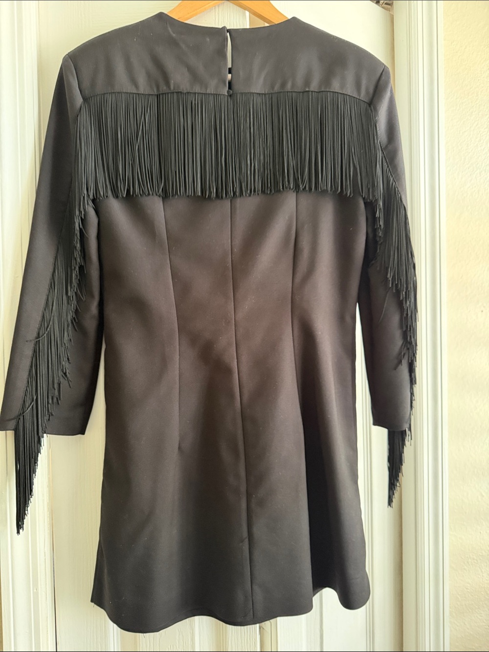 Zara Black Fringe Mini Dress